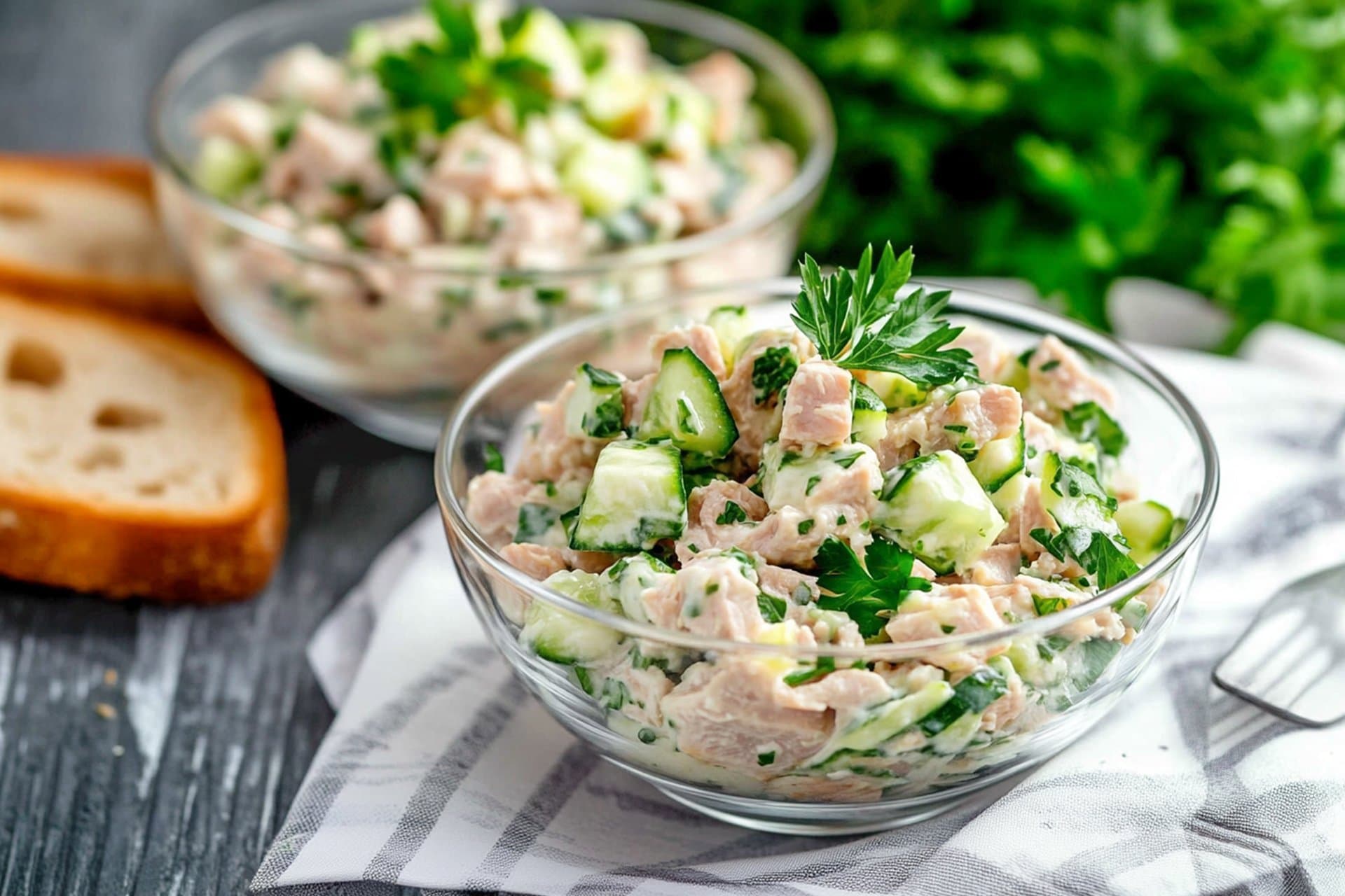 Классический рецепт салата с тунцом и яйцами
